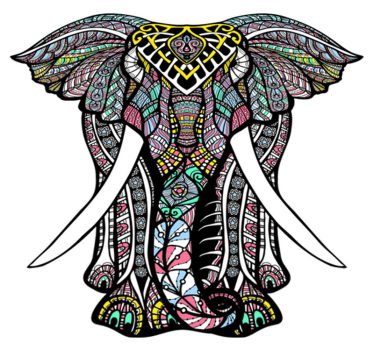Covor de vinil mandala de elefant - TenStickers