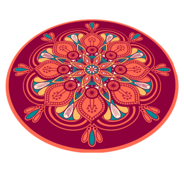 Covor de vinilă floare mandala în stil indian - TenStickers