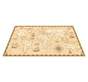 Covor de vinil vintage map map world - TenStickers