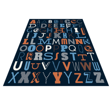 Alfabet tipografic vinil mat - TenStickers