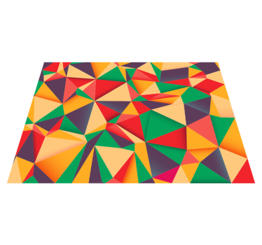 Covor de vinil stil triunghi colorat modern - TenStickers