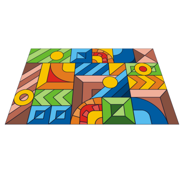 Covor de vinil cu mozaic abstract colorat - TenStickers