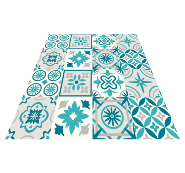 Covor de bucătărie turcoaz eclectic - TenStickers