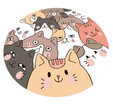 Covor rotund vinil copii pisici - TenStickers