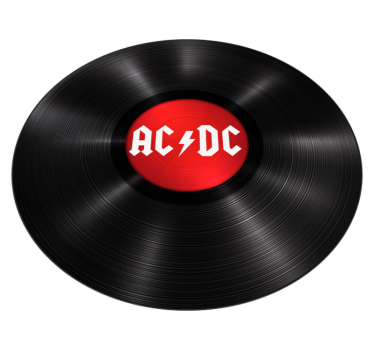 Covor vinil vintage de muzica rock acdc - TenStickers