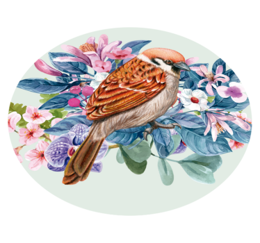 Covor rotund de vinil pentru animale de pasăre - TenStickers