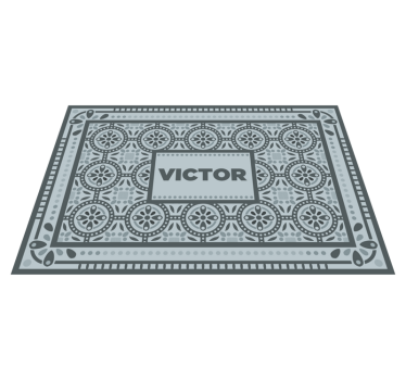 Covor vinil personalizat din ciment gri - TenStickers