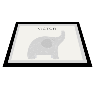 Covor personalizat de vinil personalizat elefant - TenStickers