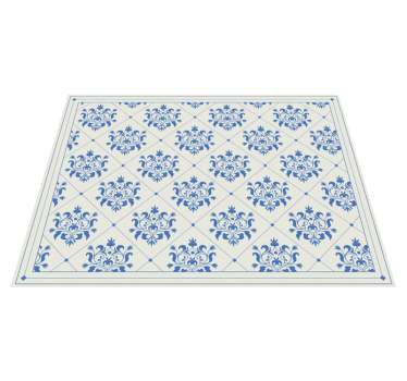 Covor ornamental cu model floral vintage - TenStickers