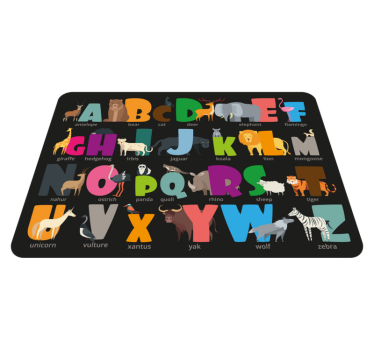 Alfabet animal en alfabet vinil covor - TenStickers