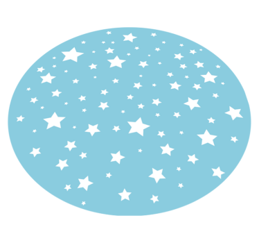 Stele albastre rotund covor vinil - TenStickers