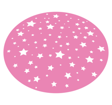 Covoare de vin rotunde stele roz - TenStickers