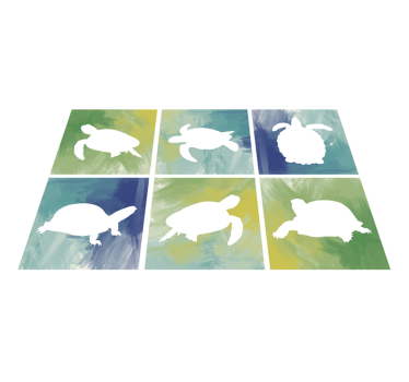 Covor vinil animal mozaic siluetă țestoasă - TenStickers