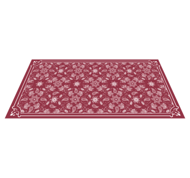 Covor de vinil mozaic tapiserie florală ornamentată - TenStickers