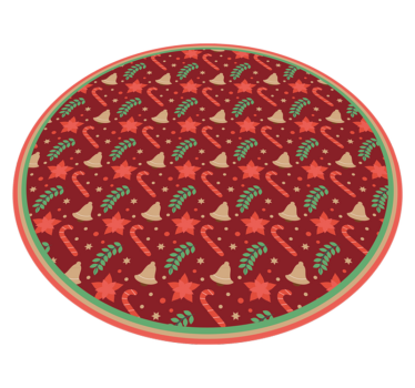 Crăciun model bomboane roșu covor living - TenStickers