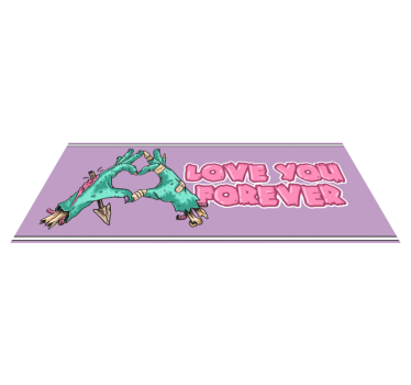 Covor vinil animal scenă afectuoasă a dinozaurilor - TenStickers