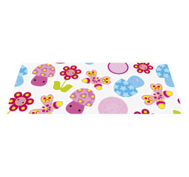 Desen animat flori copii vinil covor - TenStickers