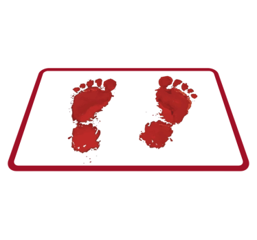 Covoare de vinil cu fraze amprenta urmelor roșii - TenStickers