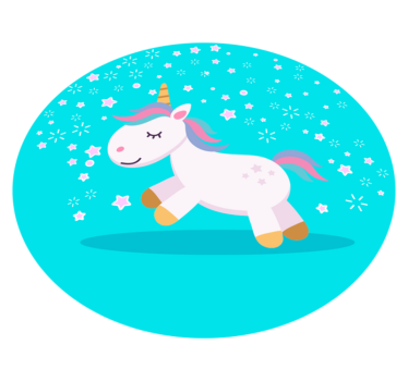 Covor de vinil pentru copii unicorni fericiti - TenStickers