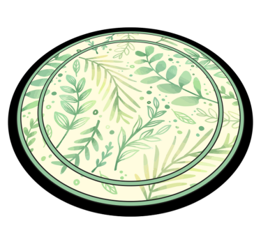 Cerc frunze covor de flori - TenStickers