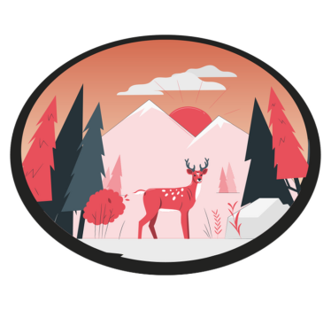 Covor vinil cu aspect de natura scenă senină în sălbăticie - TenStickers