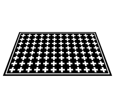 Covor minimalist cu cruce albă și neagră - TenStickers