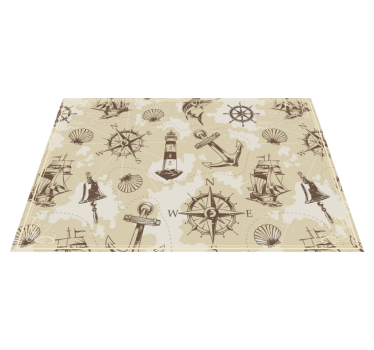 Covoare retro obiecte de mare - TenStickers