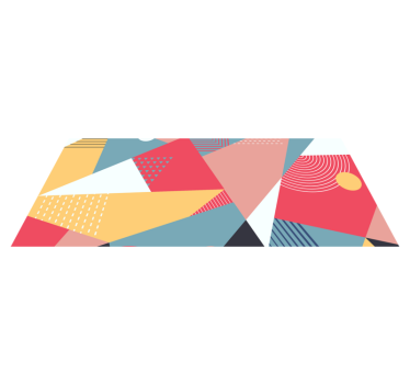 Covor modern geometric colorat - TenStickers