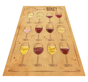 Tip de vin covoare personalizate bej - TenStickers