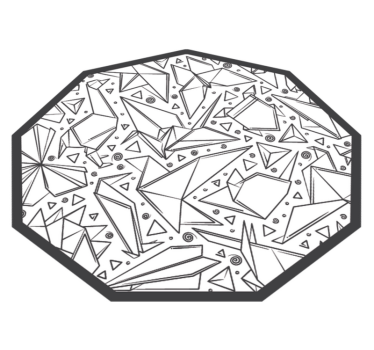 Covor modern din vinil în formă de origami - TenStickers