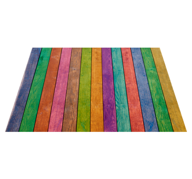 Parchet din lemn multicolor cu efect de lemn din vinil - TenStickers