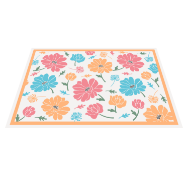 Covor de vinil cu flori colorate - TenStickers