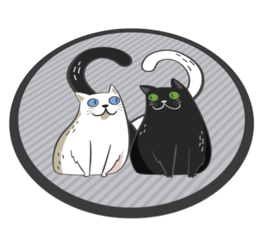 Covor de vinil două pisici cu ochi colorate covor animal - TenStickers