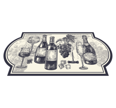 Sticle de covor de vinil pentru bucătărie de vin - TenStickers