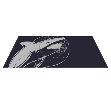 Alții covor de vinil spațiul rechinului cosmic - TenStickers