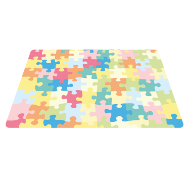 Piese de puzzle colorate covor de vinil pentru copii - TenStickers