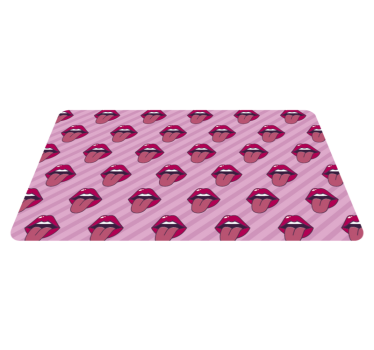 Covoare de vinil pentru limbă și buze roz pentru dormitoare - TenStickers