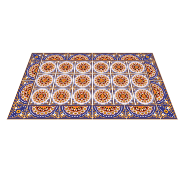 Covor de vinil forme de bucatarie mat de tigla multicolor - TenStickers