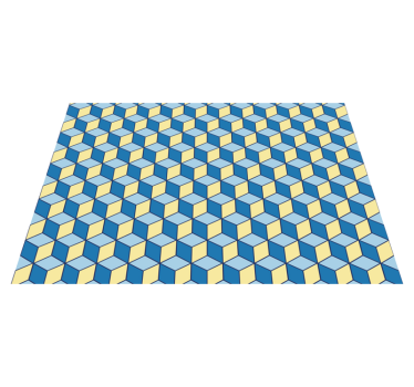 Covor vinil bucatarie efect 3d covoare geometrice - TenStickers