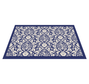 Ornamente elegante covoare contemporane albastru închis - TenStickers