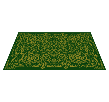 Ornamente elegante covoare contemporane verzi - TenStickers