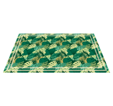 Jungla tropicală frunze covor de flori - TenStickers