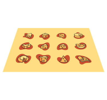 Covor minimalist de brânză emmentală - TenStickers