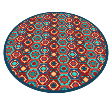 Covor de vinil geometric cerc de armonie geometrică - TenStickers