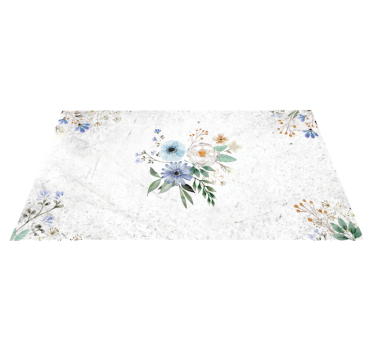 Covor cu flori retro flori - TenStickers