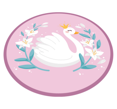 Covor de vinil pentru copii regina lebedelor - TenStickers