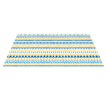 Covoare în stil etnic cu model albastru tribal - TenStickers