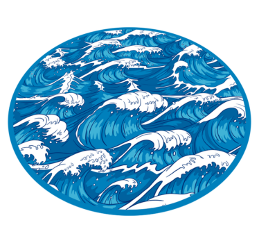 Covor de vinil japonez wave nature - TenStickers