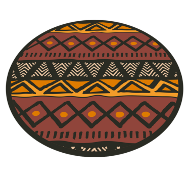 Covoare geometrice cu model circular african - TenStickers