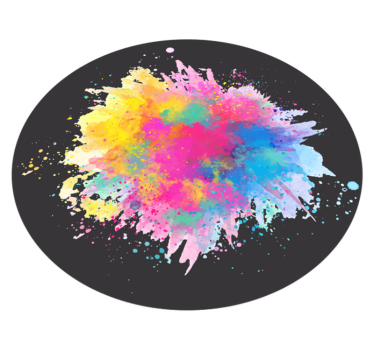 Covoare contemporane cu pulbere colorată de stropire cu aer - TenStickers